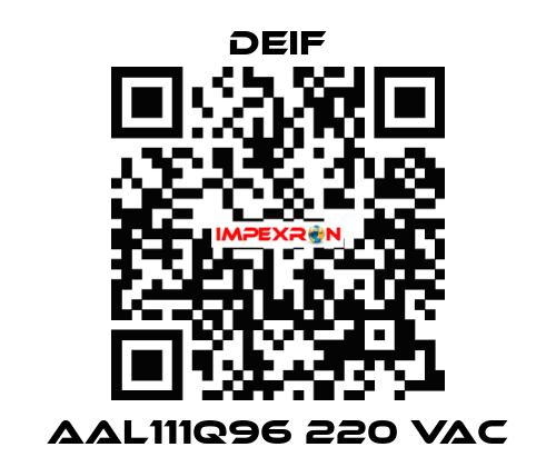 AAL111Q96 220 VAC Deif