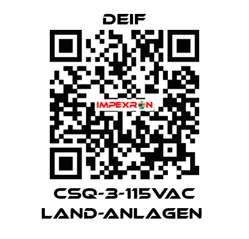 CSQ-3-115VAC Land-Anlagen  Deif