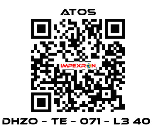 DHZO – TE – 071 – L3 40  Atos