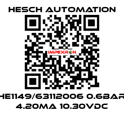 HE1149/63112006 0.6BAR 4.20MA 10.30VDC Hesch Automation