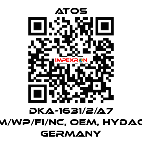 DKA-1631/2/A7 M/WP/FI/NC, OEM, Hydac Germany Atos