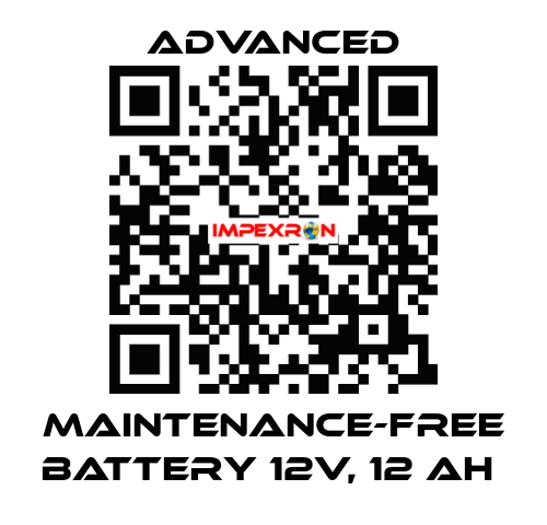 Maintenance-Free Battery 12V, 12 Ah  Advanced