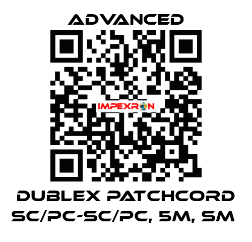 Dublex Patchcord SC/PC-SC/PC, 5m, SM  Advanced