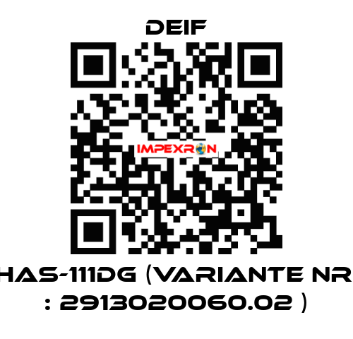 HAS-111DG (Variante Nr. : 2913020060.02 ) Deif