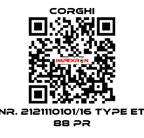 Nr. 2121110101/16 Type ET 88 PR Corghi