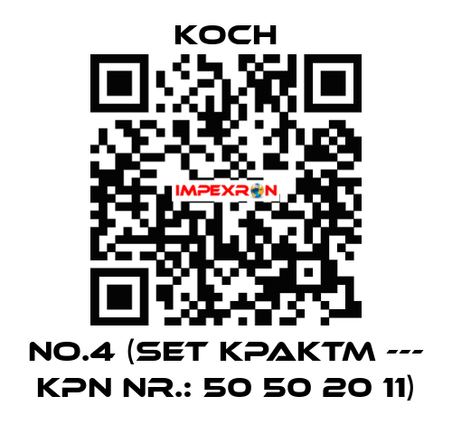 No.4 (Set KPAKTM --- KPN Nr.: 50 50 20 11) KOCH