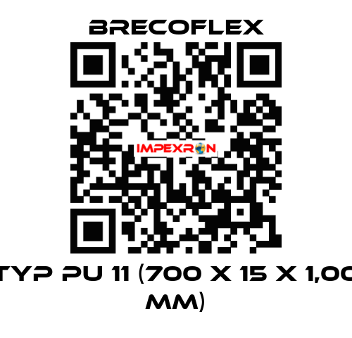 Typ PU 11 (700 x 15 x 1,00 mm) Brecoflex