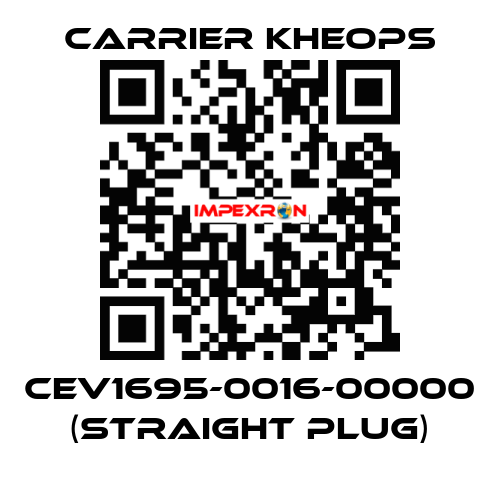 CEV1695-0016-00000 (straight plug) Carrier Kheops