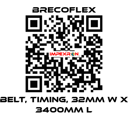 BELT, TIMING, 32MM W X 3400MM L Brecoflex