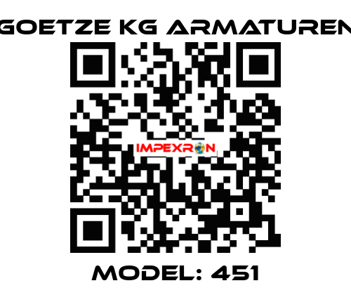 Model: 451 Goetze KG Armaturen