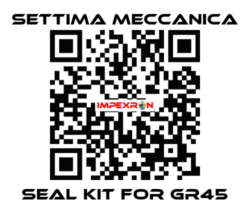 Seal kit for GR45 Settima Meccanica