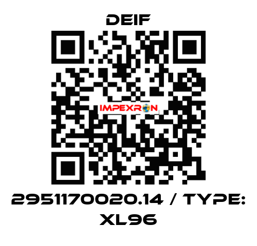 2951170020.14 / Type: XL96 Deif