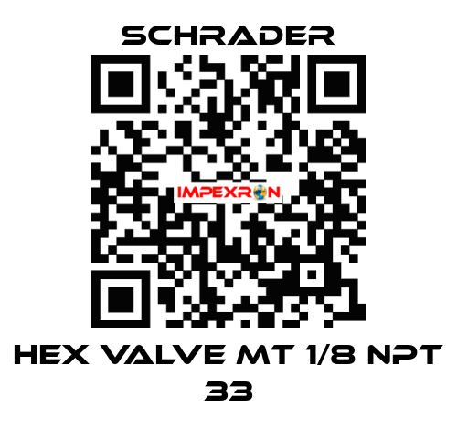 HEX VALVE MT 1/8 NPT 33 Schrader