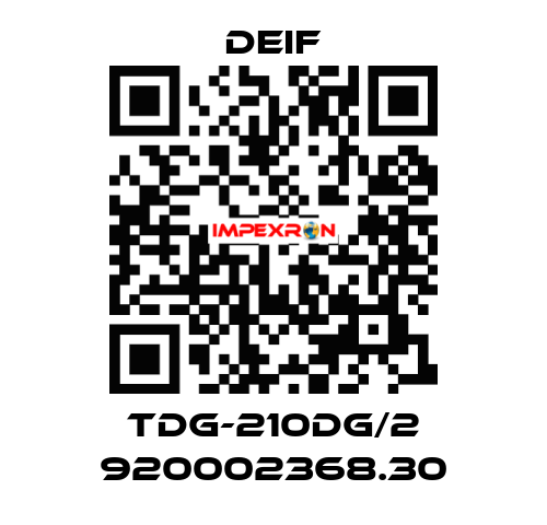 TDG-210DG/2 920002368.30 Deif