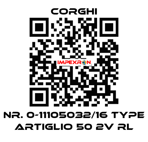 Nr. 0-11105032/16 Type ARTIGLIO 50 2V RL Corghi