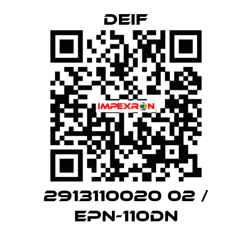 2913110020 02 / EPN-110DN Deif