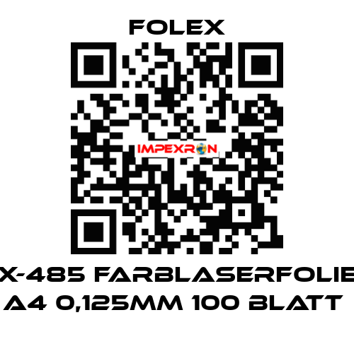 X-485 FARBLASERFOLIE A4 0,125MM 100 BLATT  Folex