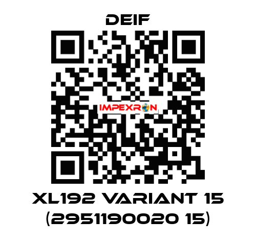 XL192 Variant 15 (2951190020 15) Deif