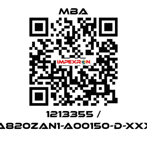 1213355 / MBA820ZAN1-A00150-D-XXXXX MBA