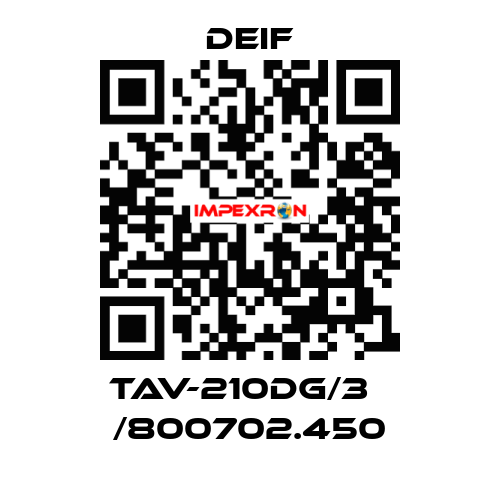 TAV-210DG/3   /800702.450 Deif