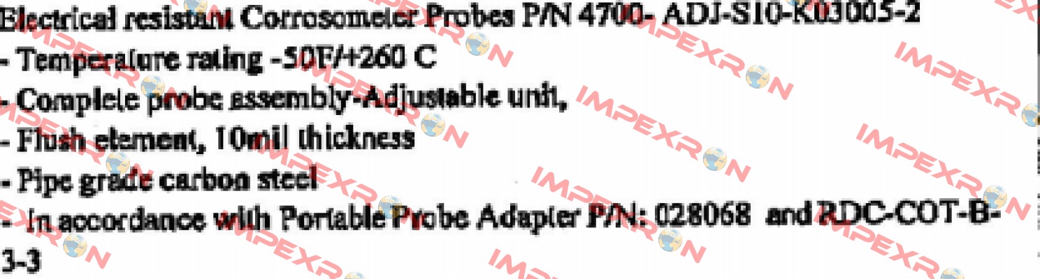 P/N 4700-ADJ-S10-K03005-2  Cosasco