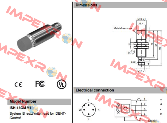 P/N: 181881, ISH-18GM-V1  Pepperl-Fuchs