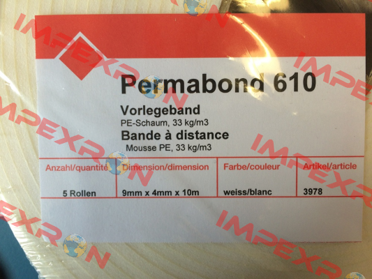 Permabond 610(not available)  Permabond