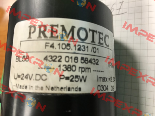 F4.105.1231/01 BL58 4322 016 58432 (OEM)   Premotec