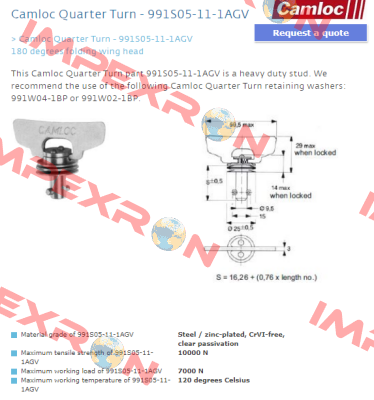 991S05-11-1AGV     Camloc