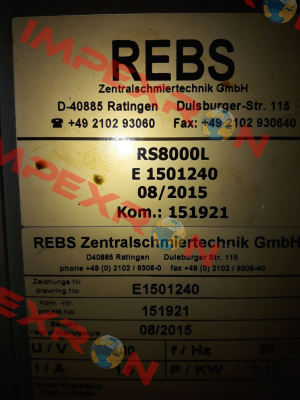 RS8000L  Rebs Zentralschmiertechnik