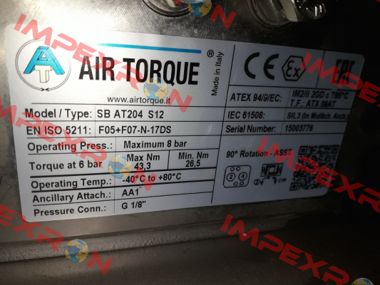 SC00060-6UF05F0711AZN Air Torque