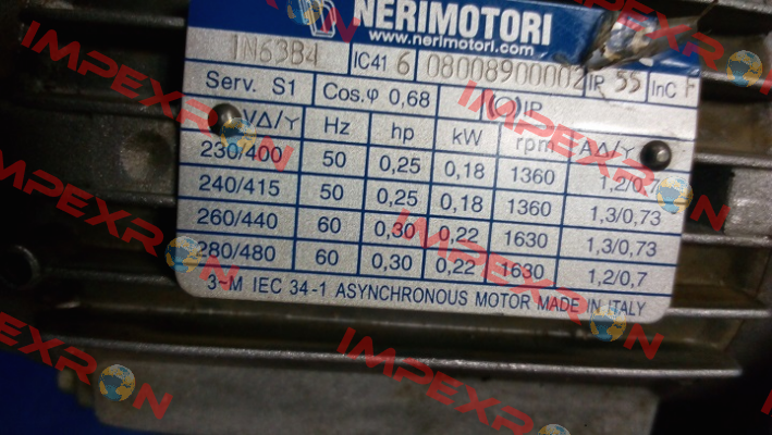 IN63B4  08008900002 Neri Motori