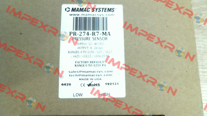 PR-274-R7-MA Mamac Systems