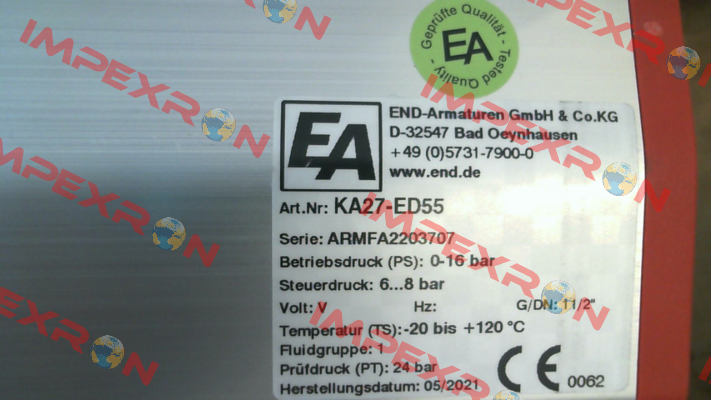 KA27-ED55 End Armaturen